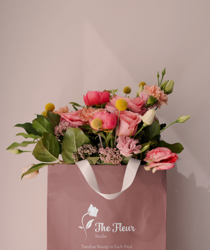 Mockup - Flowers Paper Bag